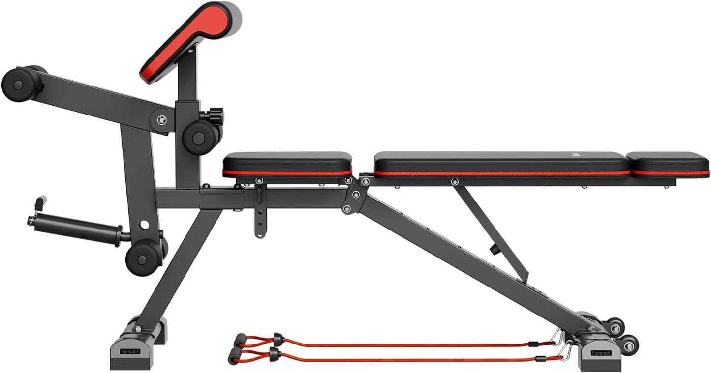Weight Bench Sit up Bench for Home Gym Strength Training Workout Adjustable