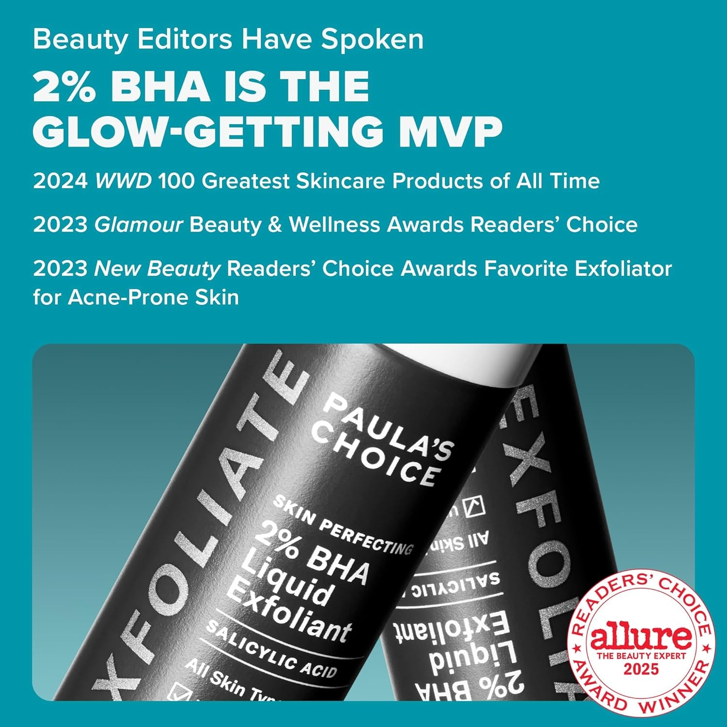 SKIN PERFECTING 2% BHA Liquid Exfoliant Polish, Salicylic Acid Exfoliant-Facial Polish for Enlarged Pores, Wrinkles & Fine Lines, Suitable for Blackhead-Prone Skin, Fragrance-Free