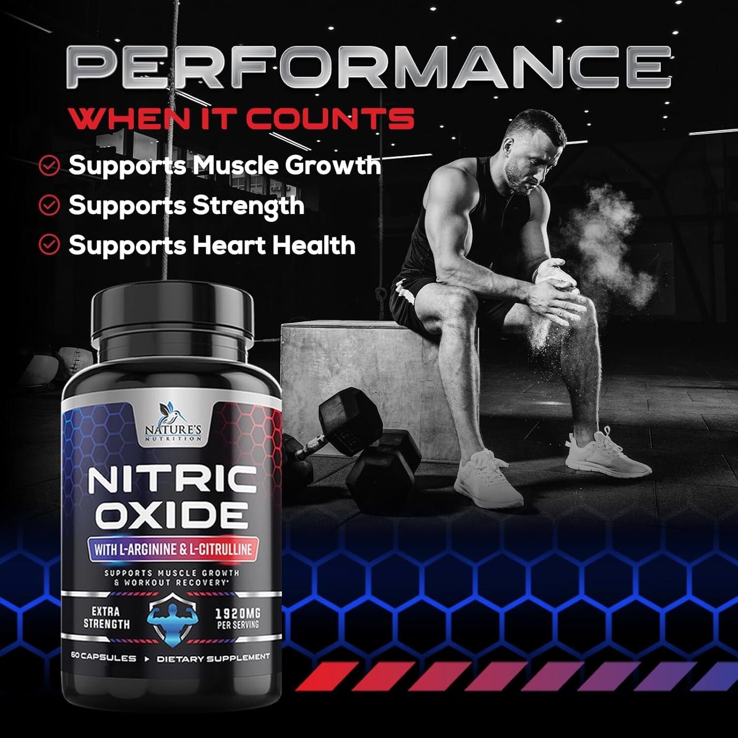 Nitric Oxide Booster Extra Strength- L Arginine 3X Strength Nitric Oxide Support