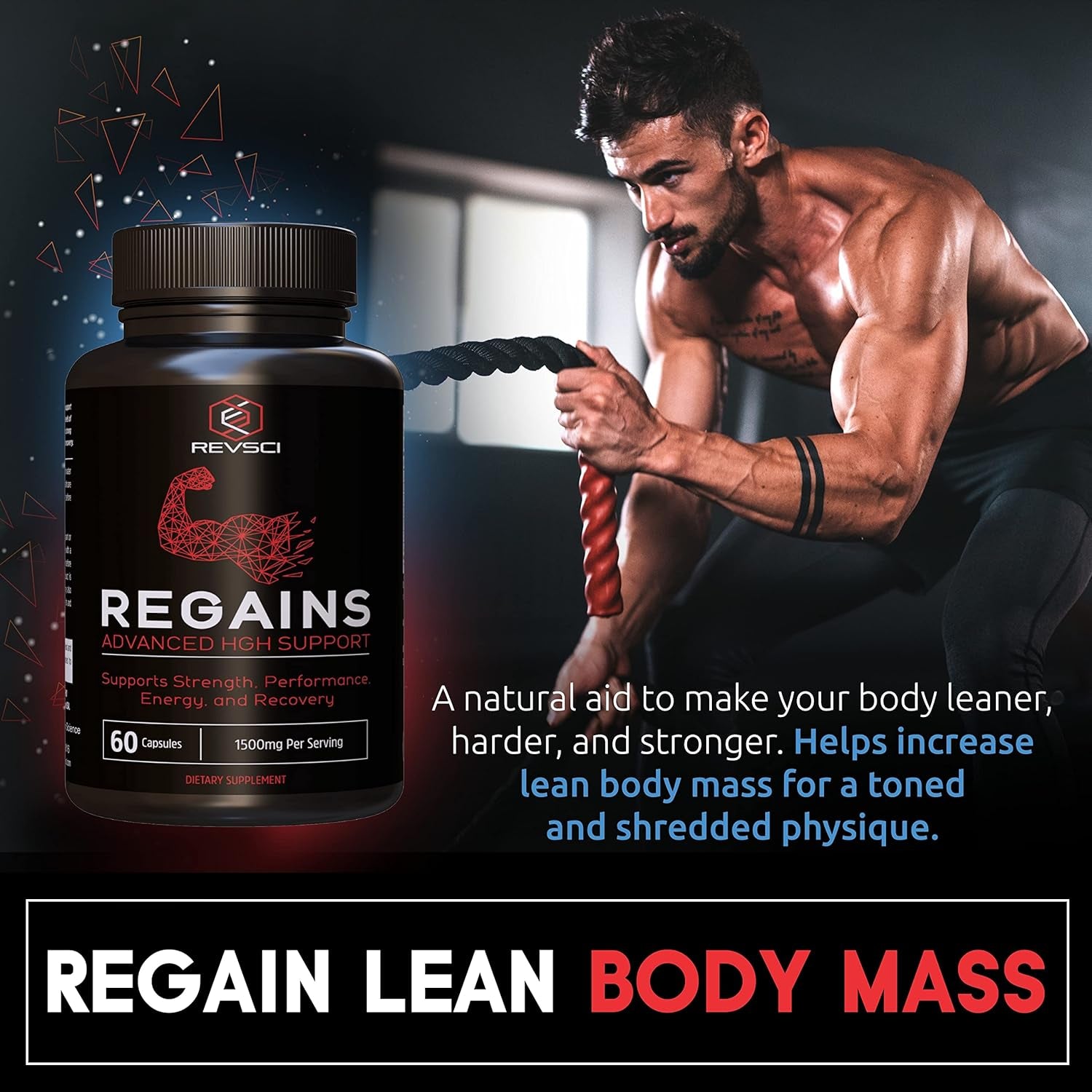 Regains HGH Supplements for Men & Women - Natural GH Boost, HGH Human Growth