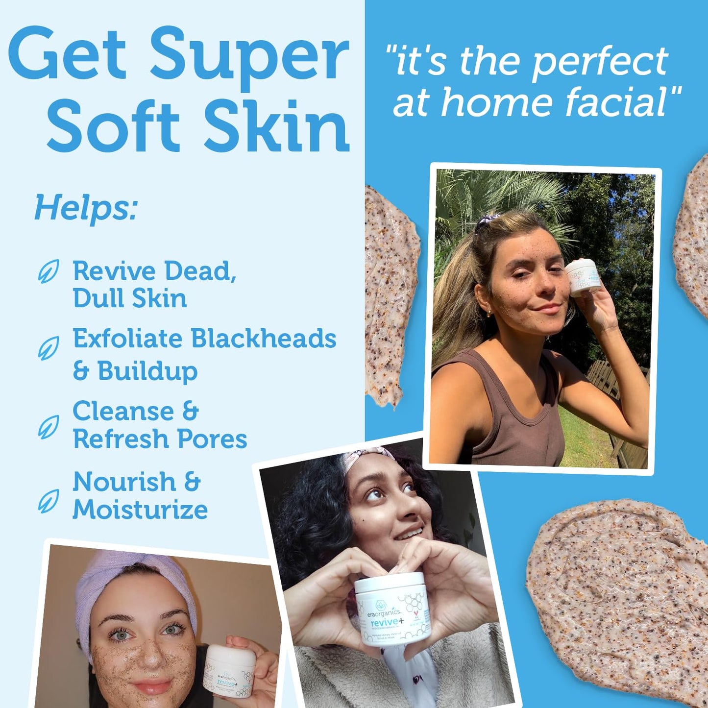Microdermabrasion Facial Scrub & Face Exfoliator - Spa Quality Exfoliating Mask with Manuka Honey plus Walnut for Blackheads, Buildup, Wrinkles 2Oz