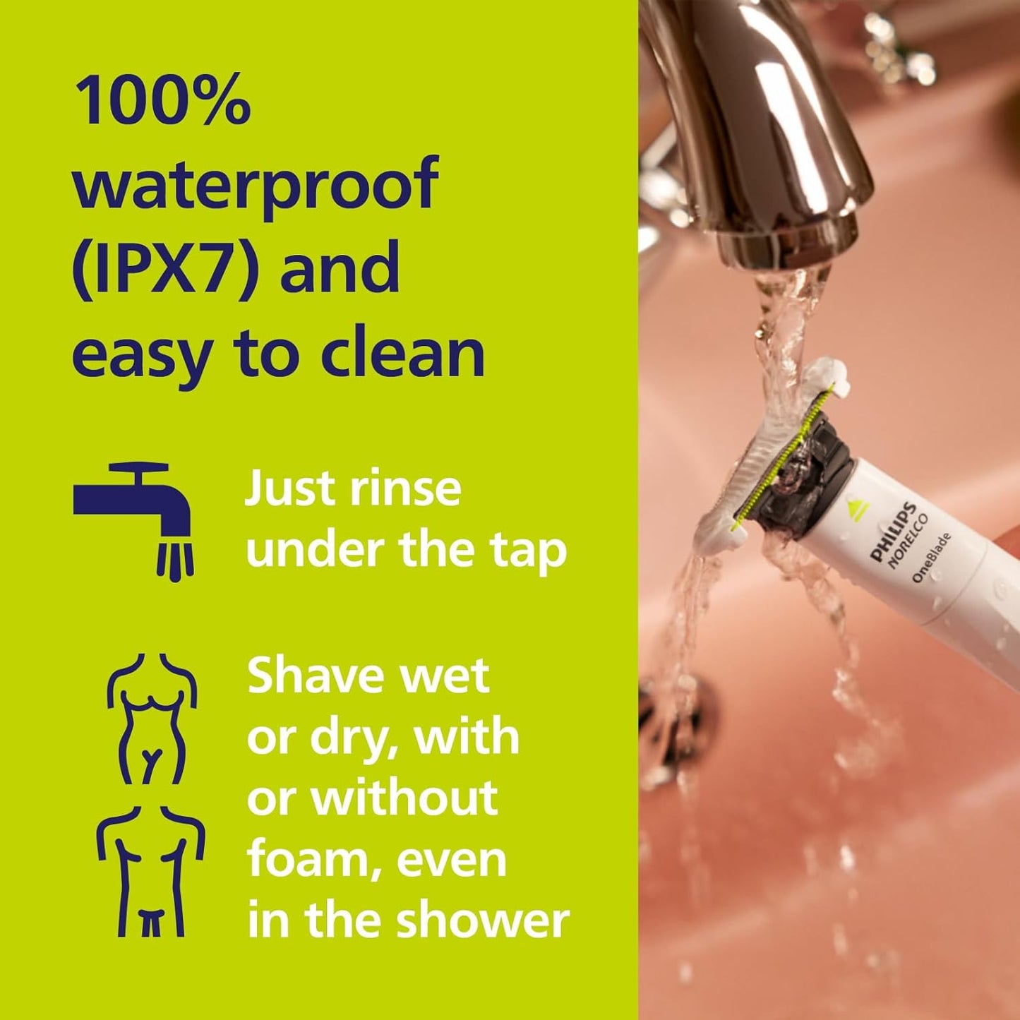 Oneblade Skin Protect Replacement Blade, for Oneblade Electric Shaver and Trimmer, Durable Stainless Steel, Trim and Shave with Extra Skin Protection, 2 Count, QP229/80