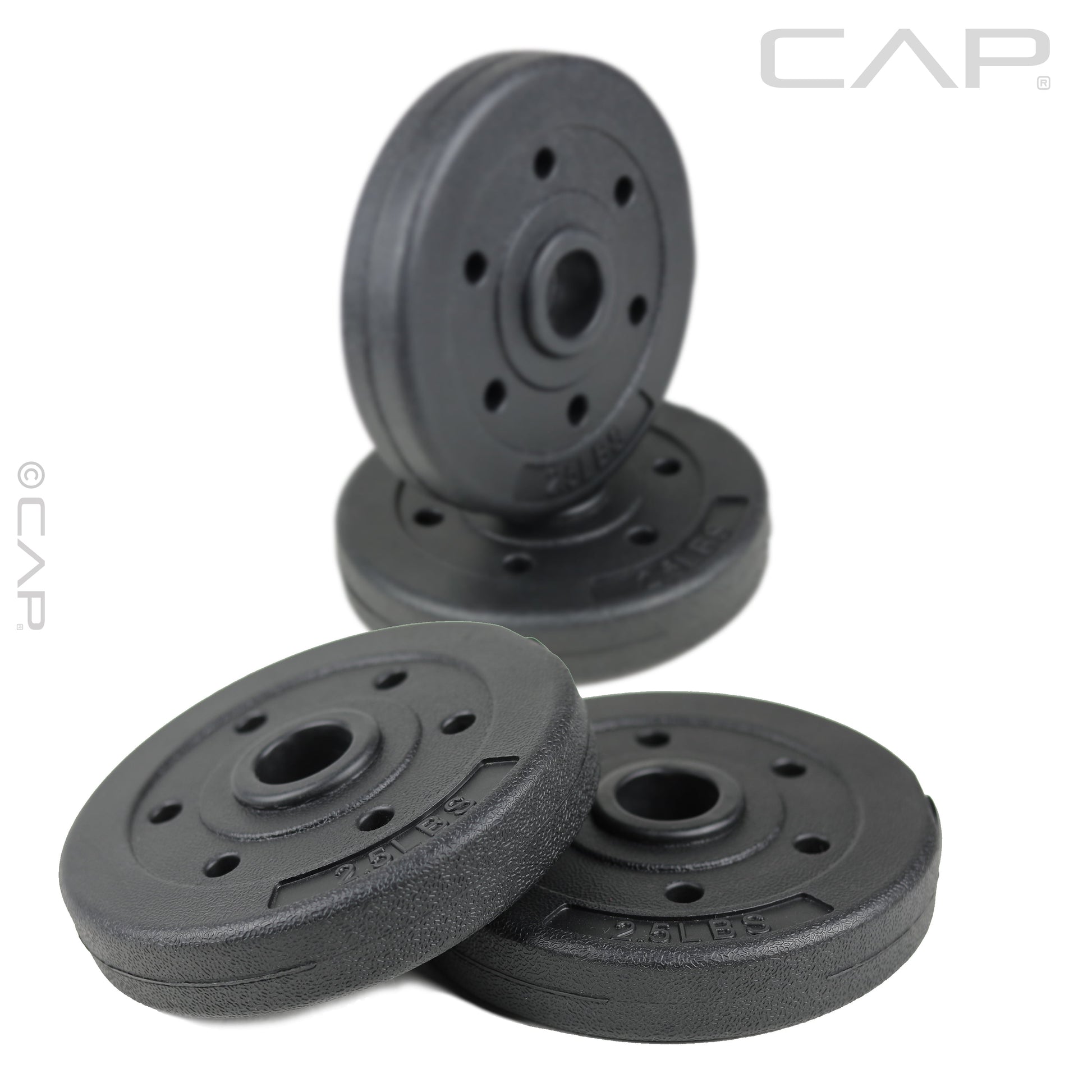 Barbell Standard Vinyl Weight Plate Set, 10 Lb (2.5 Lb X 4)