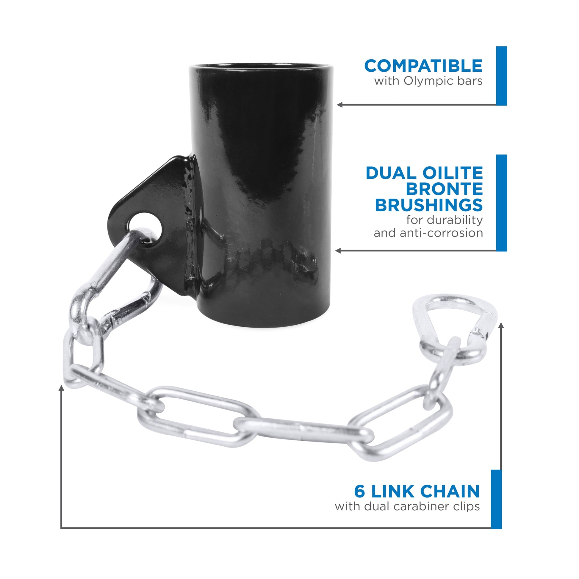 Landmine Bar Attachment with Chain for Olympic Bars