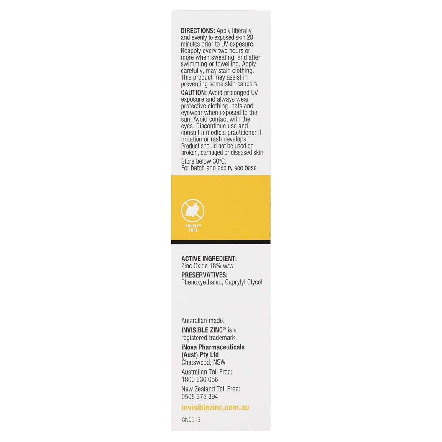 Zinc Tinted Daywear (Medium) SPF 30+ UVA-UVB 50G