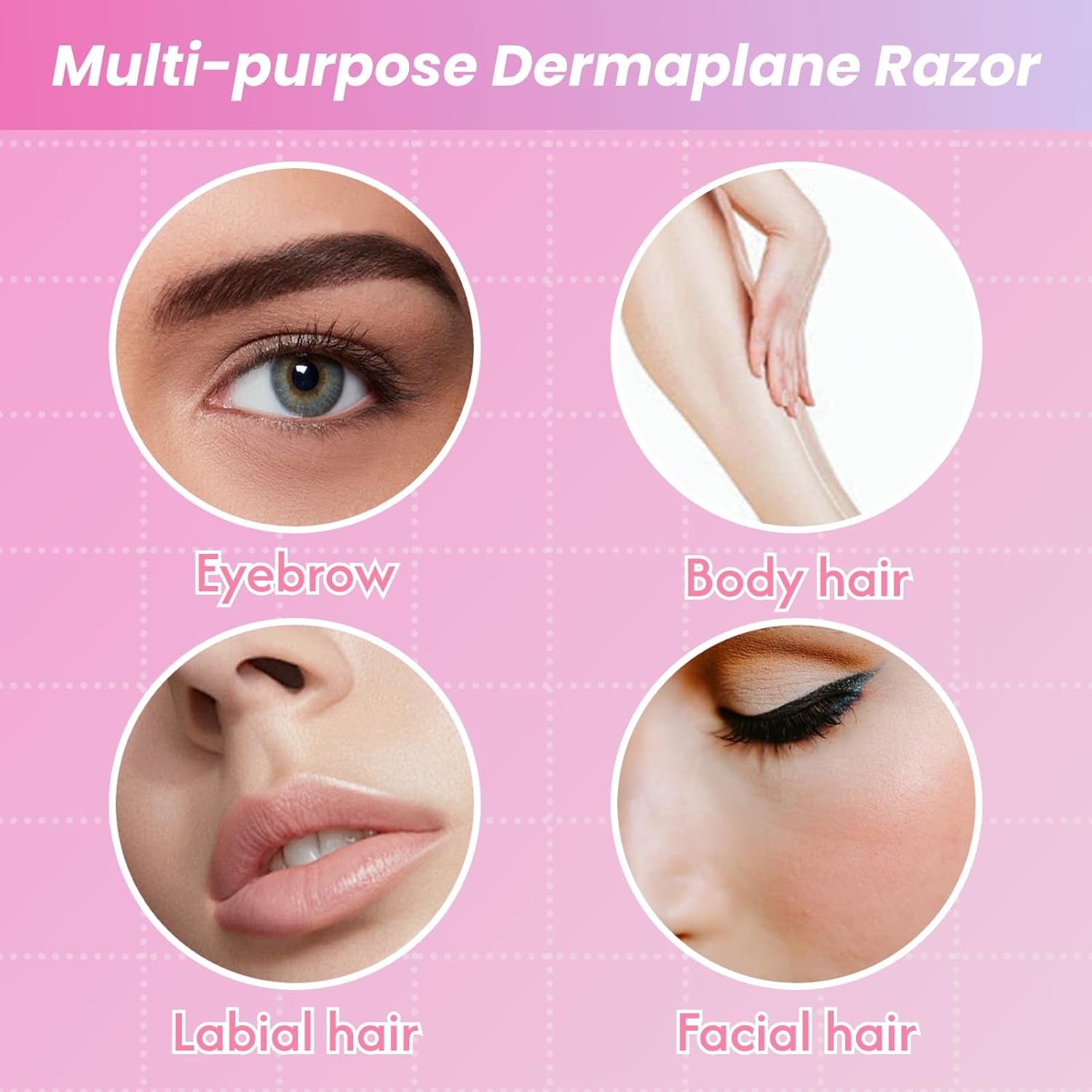 72 Pcs Eyebrow Razor and Face Razor for Women and Men, Safe and Beginner-Friendly Dermaplaning Tool with Protective Cover
