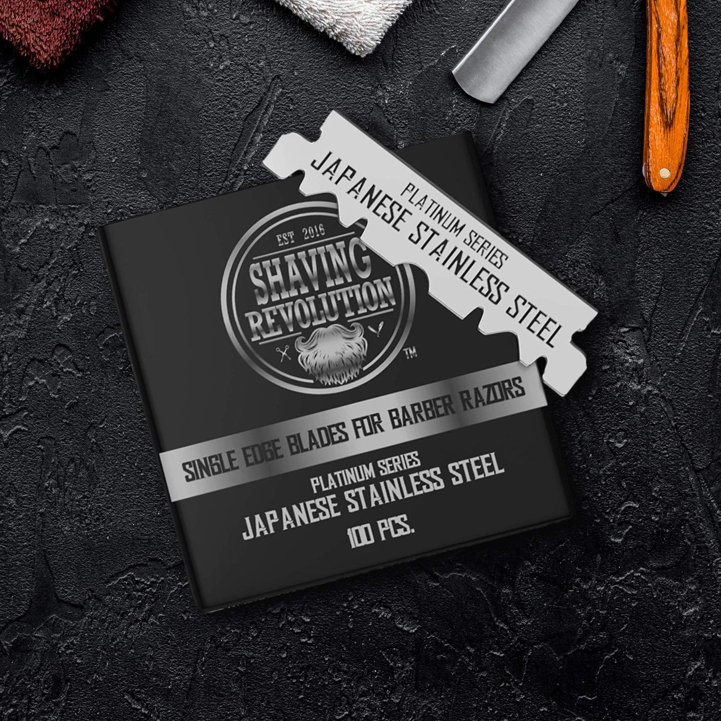 Barber Single Edge Razor Blades - 100 Count Stainless Steel