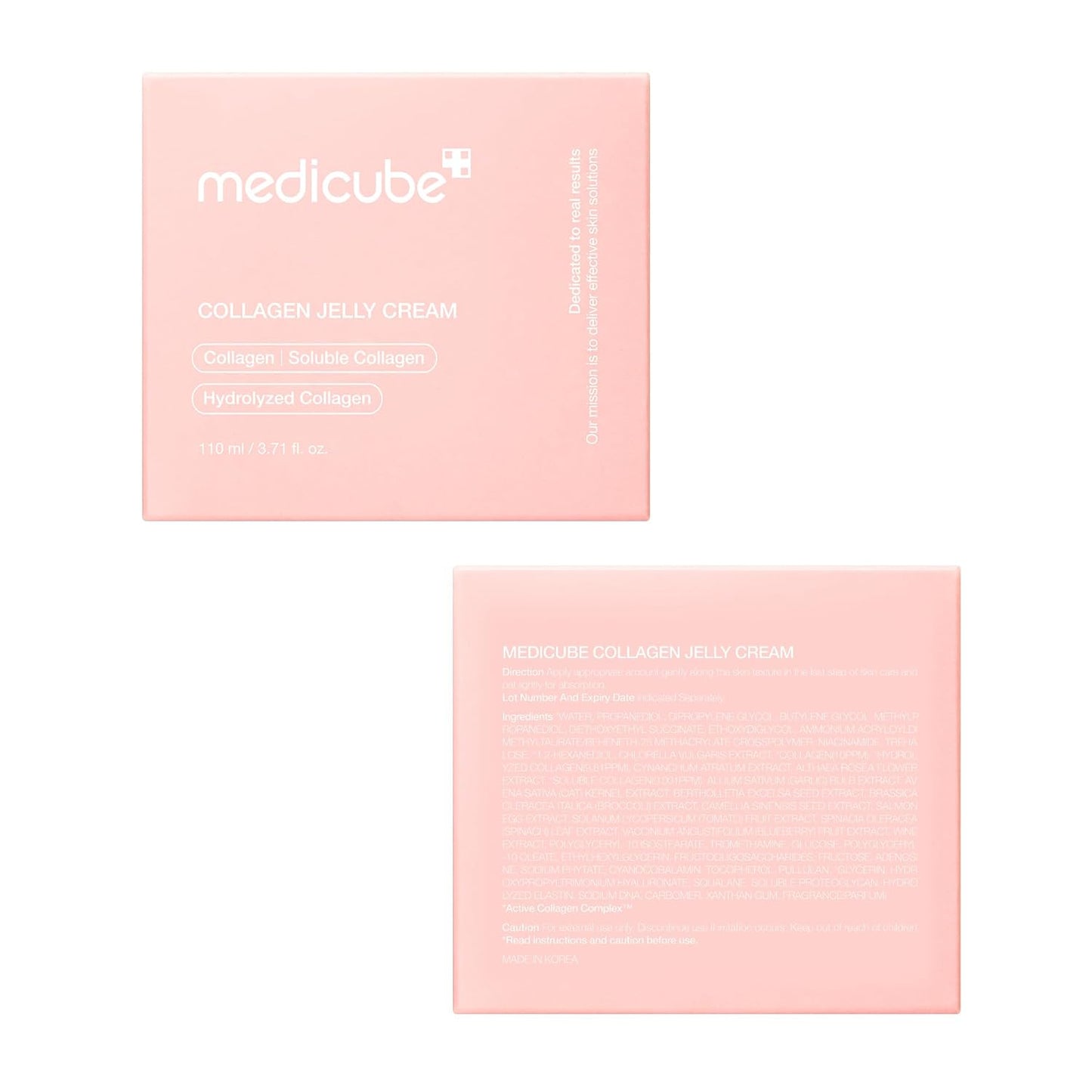 Collagen Jelly Cream- Niacinamide & Freeze-Dried Hydrolyzed Collagen-Boosts Skin Barrier Hydration & Gives 24H Glow & Firmer Looking Skin | No Artificial Color, Korean Skincare (3.71 Fl.Oz.)