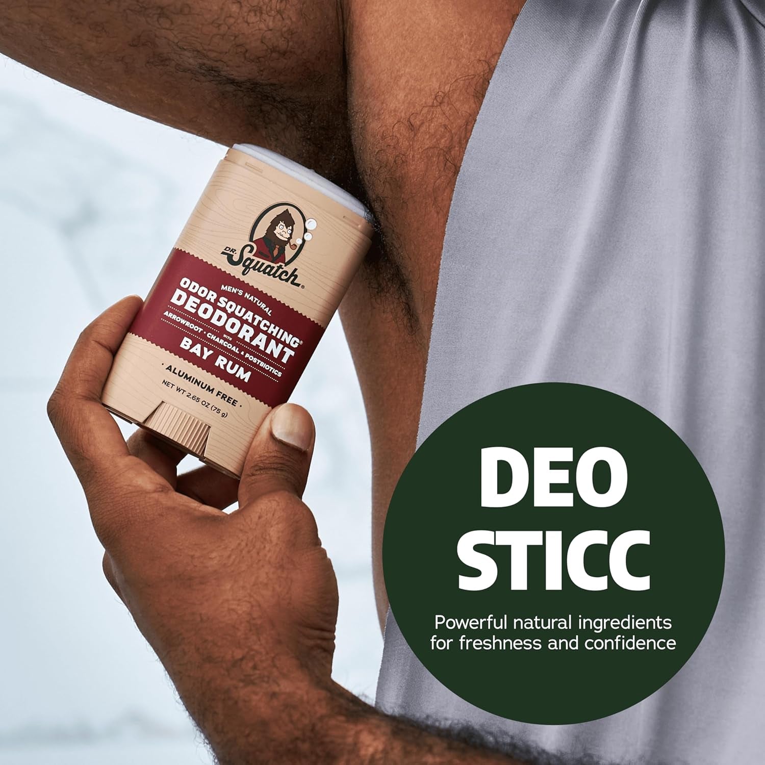 Natural Deodorant for Men - Odor-Squatching Aluminum Free - Rainforest Rapids & Wood Barrel Bourbon (2.65 Oz, 2-Pack)