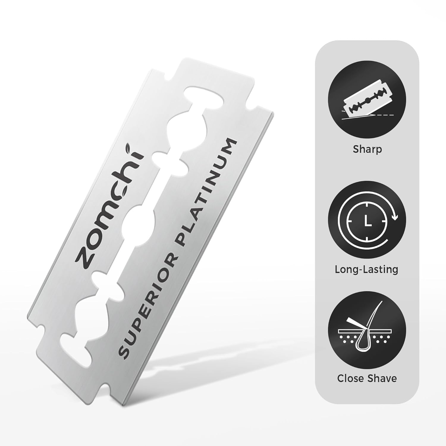 Double Edge Razor Blades, 60 Counts Safety Razor Blades for Shaving, Platinum Stainless Steel Shaving Blades for Men and Women, Fits All Standard Double Edge Razors