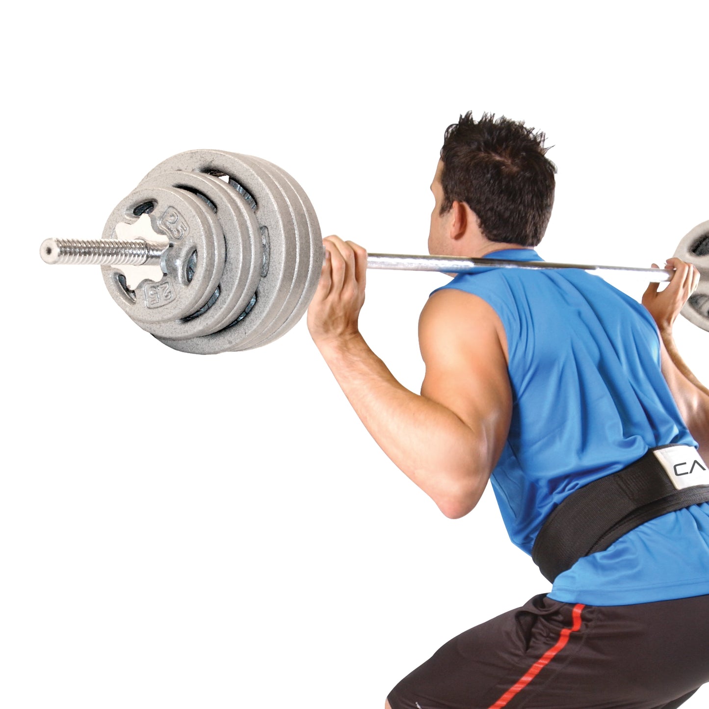 Barbell Standard Cast Iron Weightlifting Plate, 25 Lbs, Single