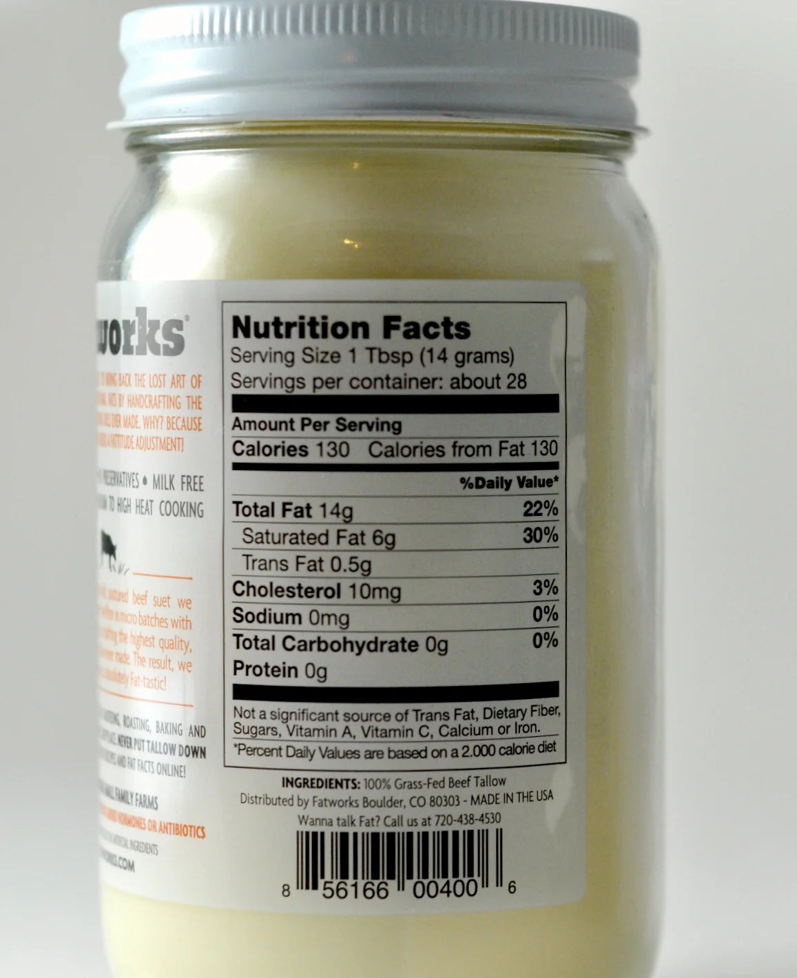 Beef Tallow, Cooking Oil, 14 Oz