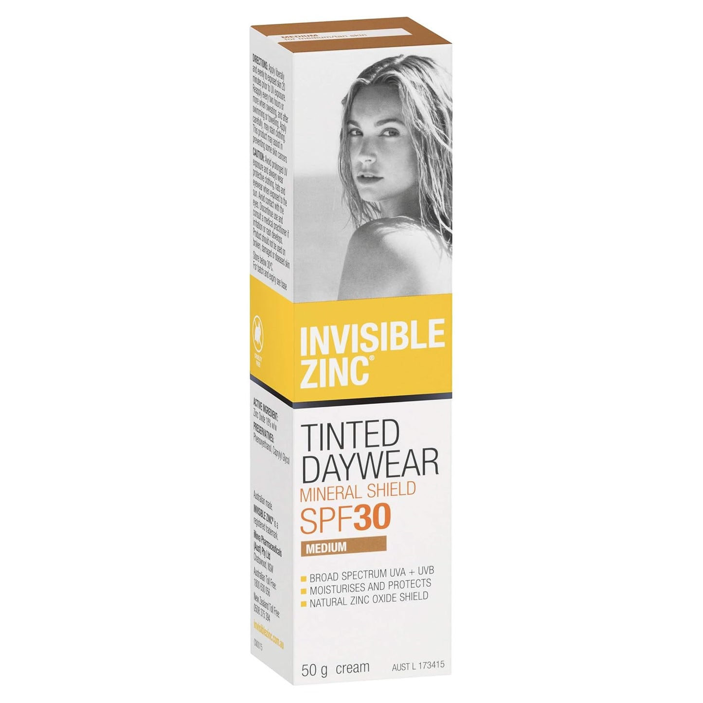Zinc Tinted Daywear (Medium) SPF 30+ UVA-UVB 50G