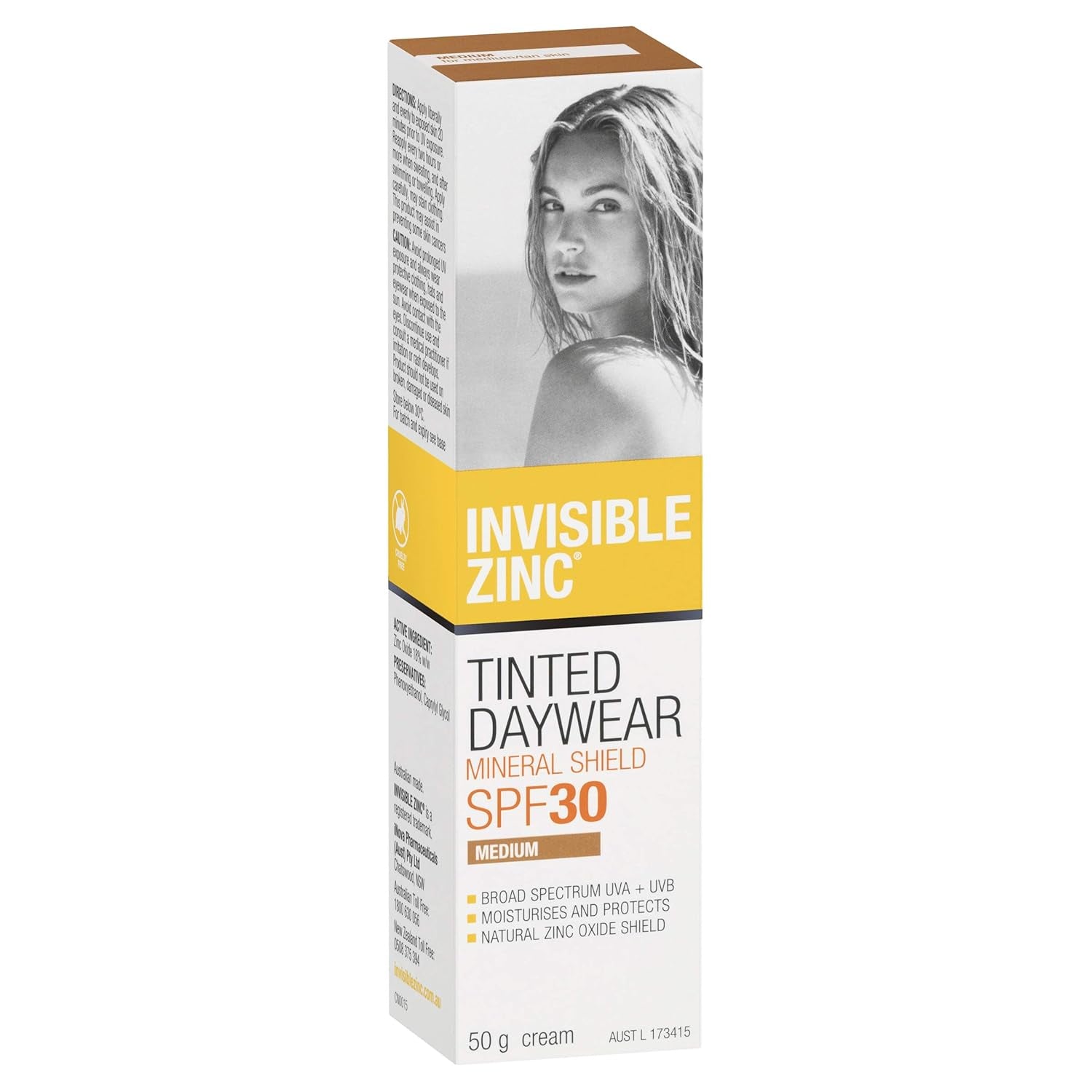 Zinc Tinted Daywear (Medium) SPF 30+ UVA-UVB 50G