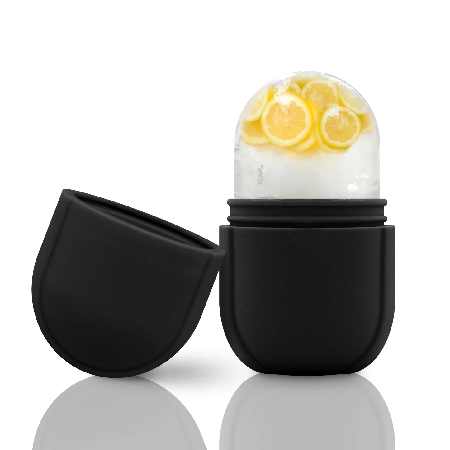 Ice Roller for Face,  Ice Face Roller for Eyes, Guasha,Diy Silicone Ice Mold for Face Massager, Facial Beauty Ice Roller Skin Care Tools,Roller for Face&Eyes,Remove Fine Lines(Black)