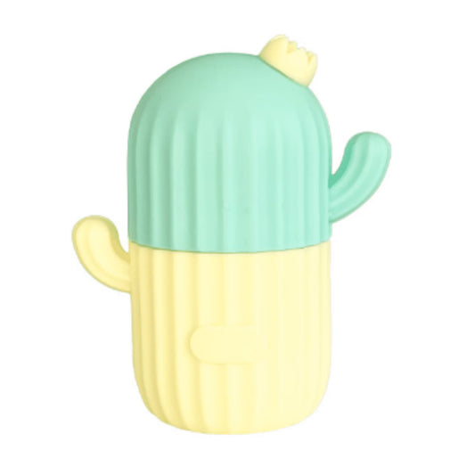 Ice Facial Roller Massager, Reusable Skin Massager, Silicone Face Ice Mold, Facial Massager with Cactus-Shaped Design for Skincare Relaxation Accessories - Green