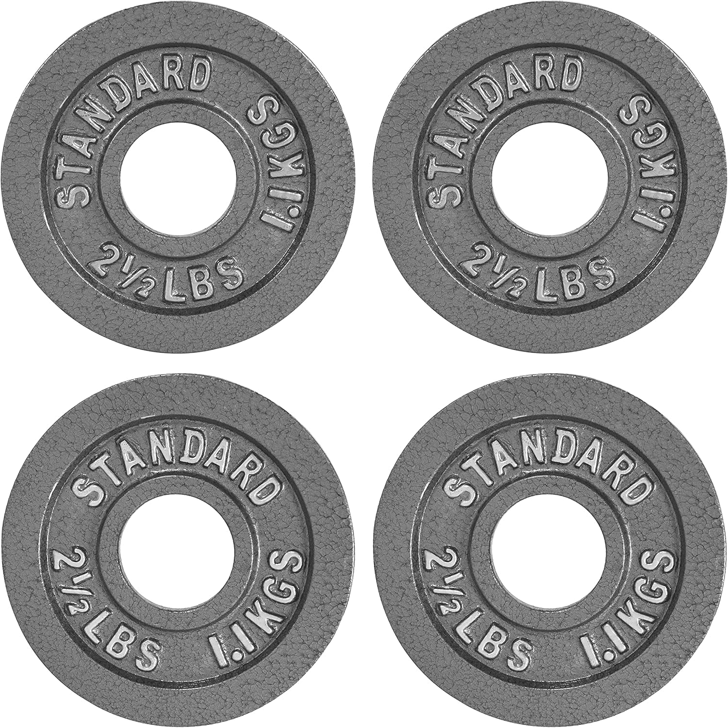 Traditional/Classic 2-Inch Hole Solid Cast Iron Olympic Barbell Weight Plates - Great for Strength Training, Weightlifting, Bodybuilding & Powerlifting, Multiple Choices Available