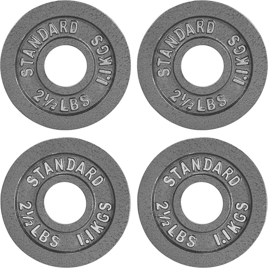 Traditional/Classic 2-Inch Hole Solid Cast Iron Olympic Barbell Weight Plates - Great for Strength Training, Weightlifting, Bodybuilding & Powerlifting, Multiple Choices Available
