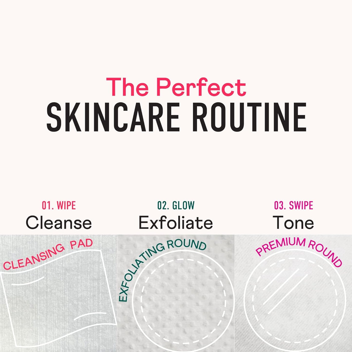 Premium Cotton Rounds – 100 Count (Pack of 3) - 100% Pure Cotton - Soft, Absorbent, Hypoallergenic Pads for Makeup Removal, Skincare, Baby Care and Facial Cleansing - Lint Free