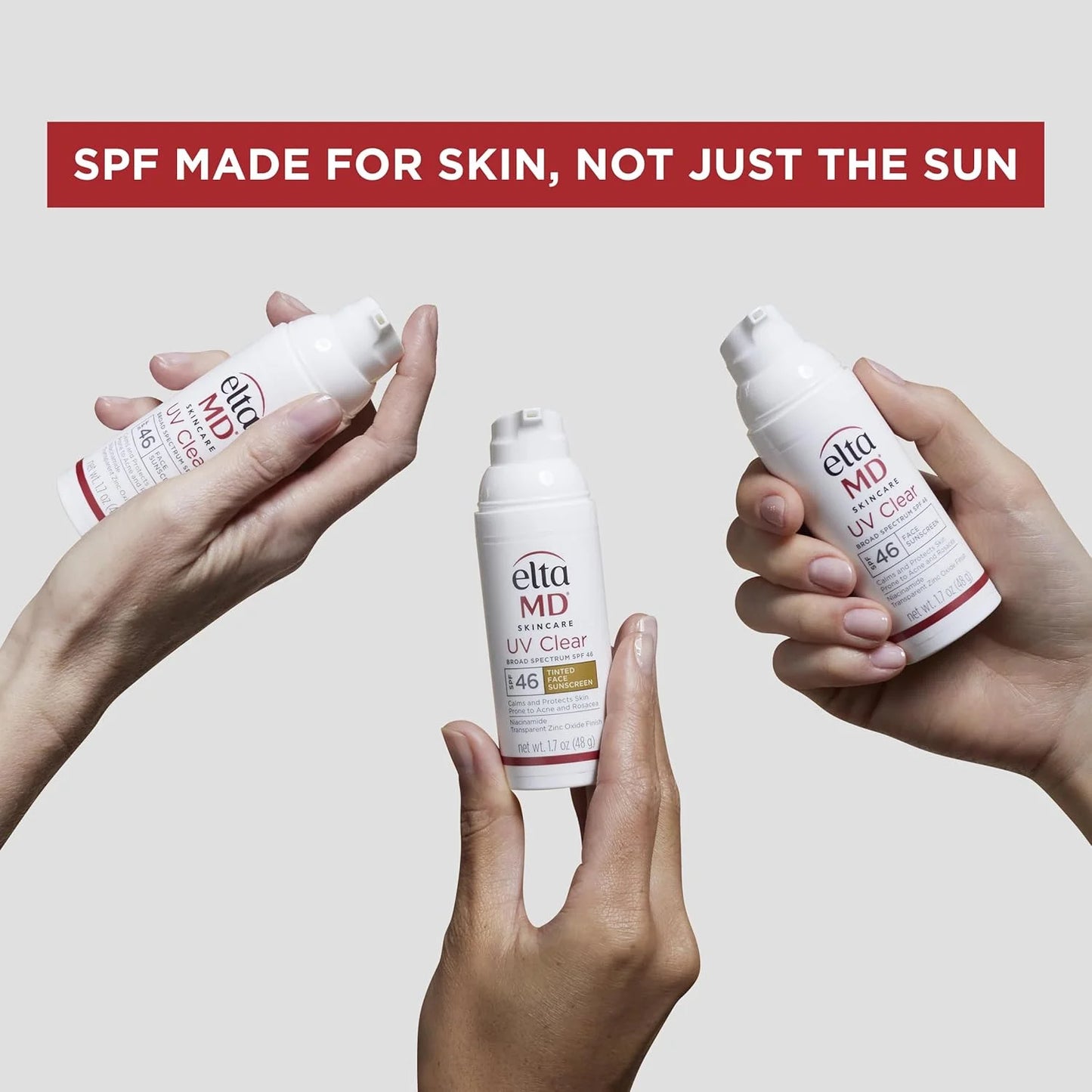UV Physical Tinted Mineral Sunscreen for Face - SPF 41 Tinted Sunscreen for Face, 100% Mineral, 3.0 Oz Tube
