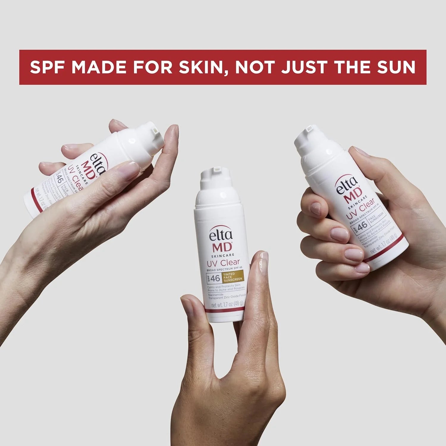 UV Physical Tinted Mineral Sunscreen for Face - SPF 41 Tinted Sunscreen for Face, 100% Mineral, 3.0 Oz Tube