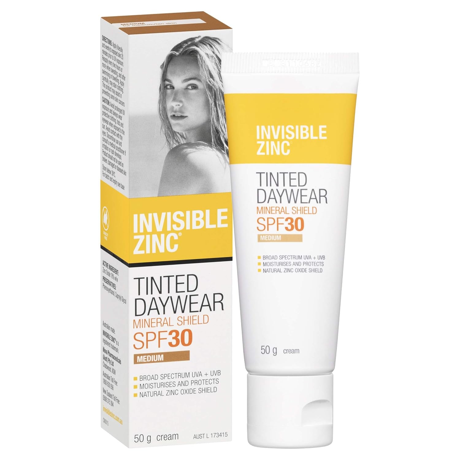 Zinc Tinted Daywear (Medium) SPF 30+ UVA-UVB 50G