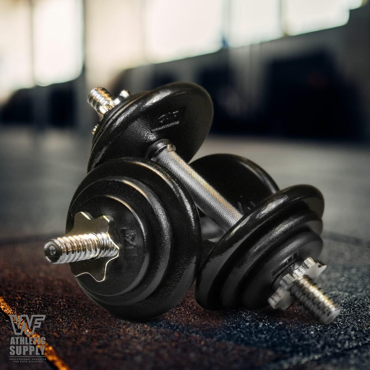 Black Standard Solid Cast Iron Weight Plates 1-Inch Center Hole for Standard Barbell & Dumbbell Handles Size Available in 1.25/2.5/5/7.5/10/12.5/25 & 50 LB Multiple Options