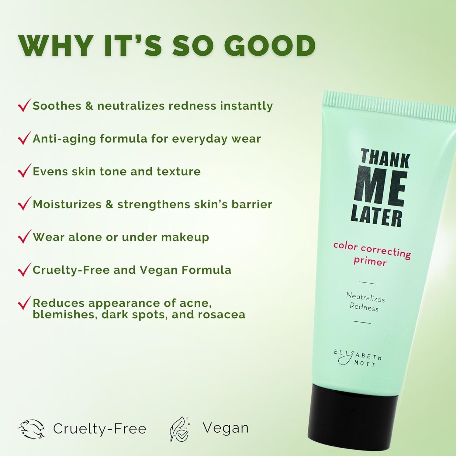Thank Me Later Color Correcting Face Primer (30G) &  Hydrating Face Serum (100Ml)