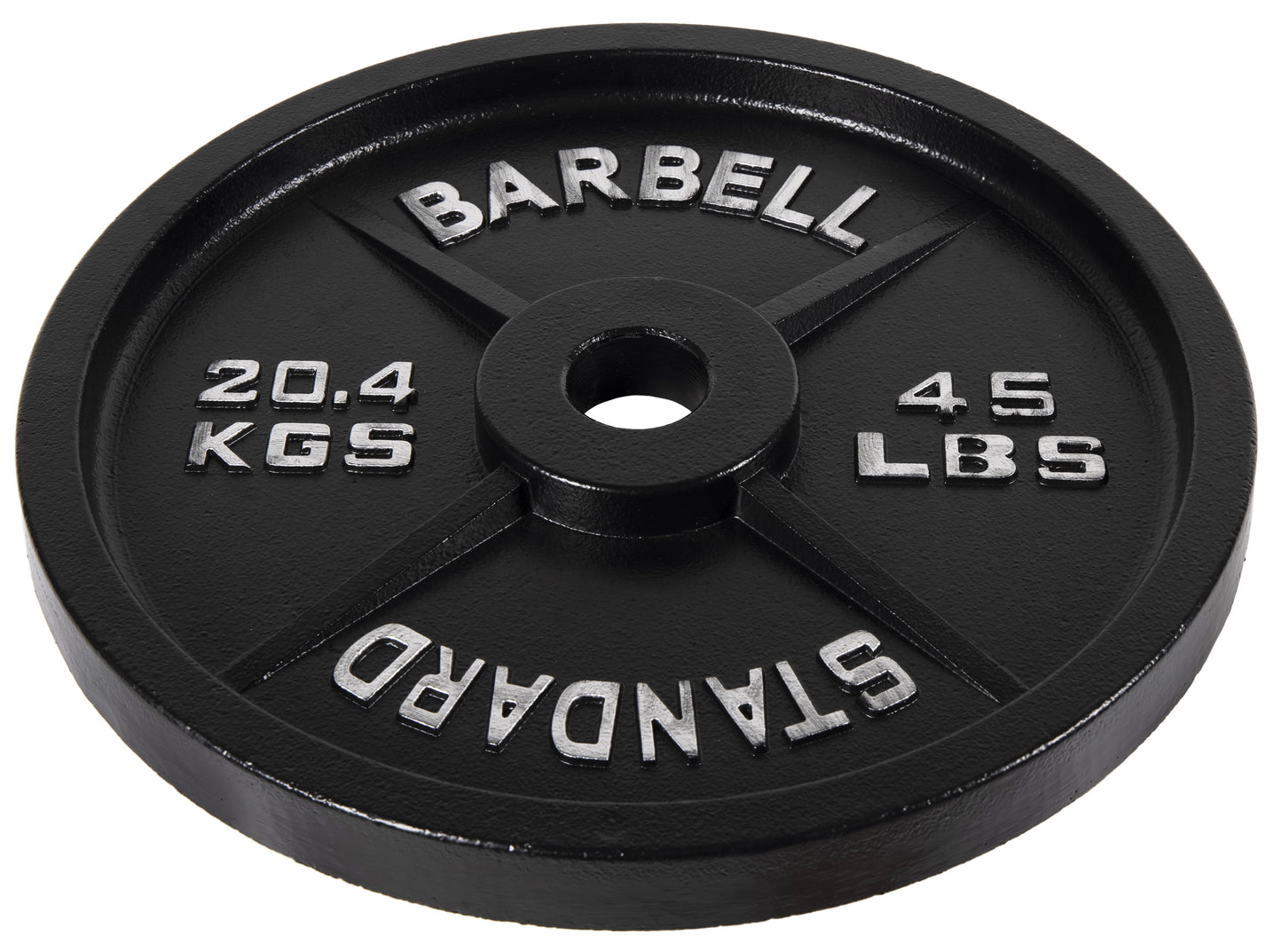 2-Inch Olympic Cast Iron Weight Plate for Strength Training & Powerlifting, Durable Gym Weights, 45LBS, 1-Pack