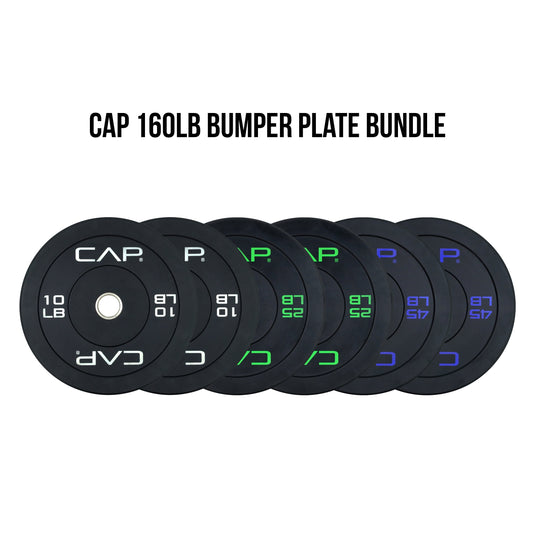 160Lb Olympic Bumper Plate Weight Bundle, (2 X 10Lb, 2 X 25Lb and 2 X 45Lb Plates)
