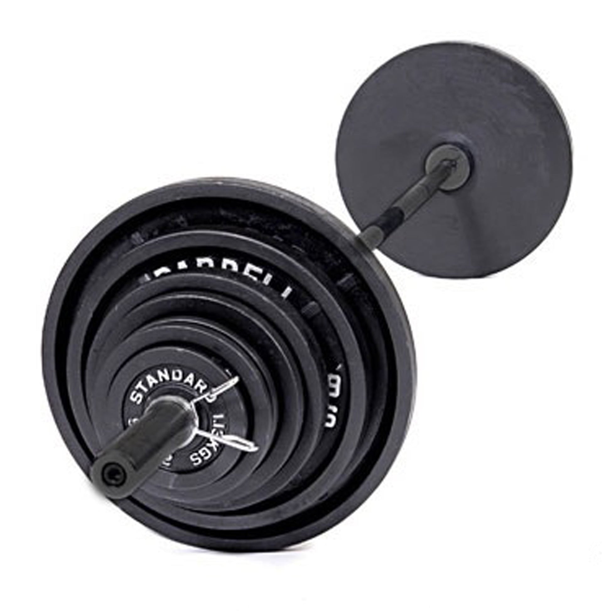 Barbell 300-Lb Cast Iron Olympic Weight Set (Includes 7' Bar)