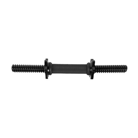 Barbell Standard 14" Dumbbell Handle with Spinlock Collars, Single, Black