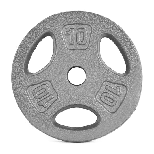 Barbell Standard Cast Iron Weightlifting Plate, 10 Lbs, Single