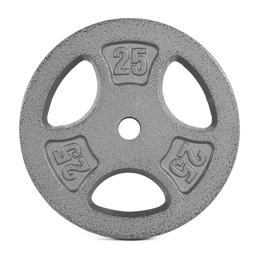 Barbell Standard Cast Iron Weightlifting Plate, 25 Lbs, Single