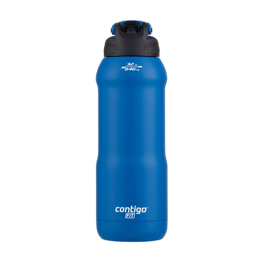 Fit Stainless Steel AUTOSPOUT Water Bottle with Straw, Amp, 32 Fl Oz.