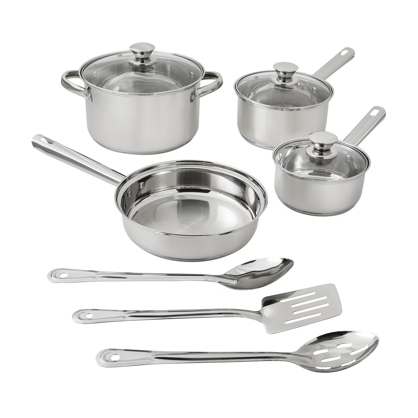 Stainless Steel 10Pc Cookware Set