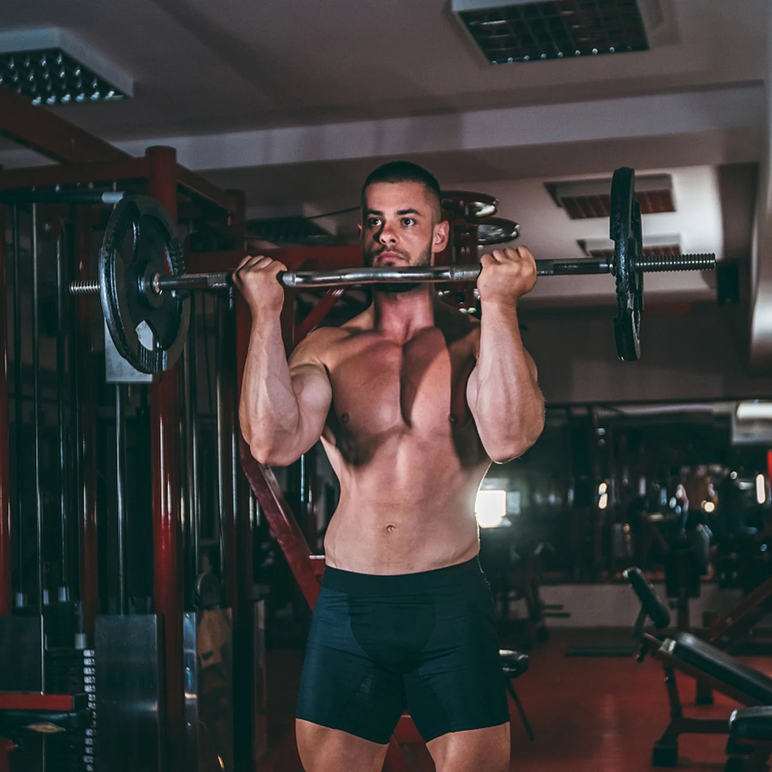47'' Curl Bar with Collars for All Standard 1" Plates, 440-Pound Capacity, Silver