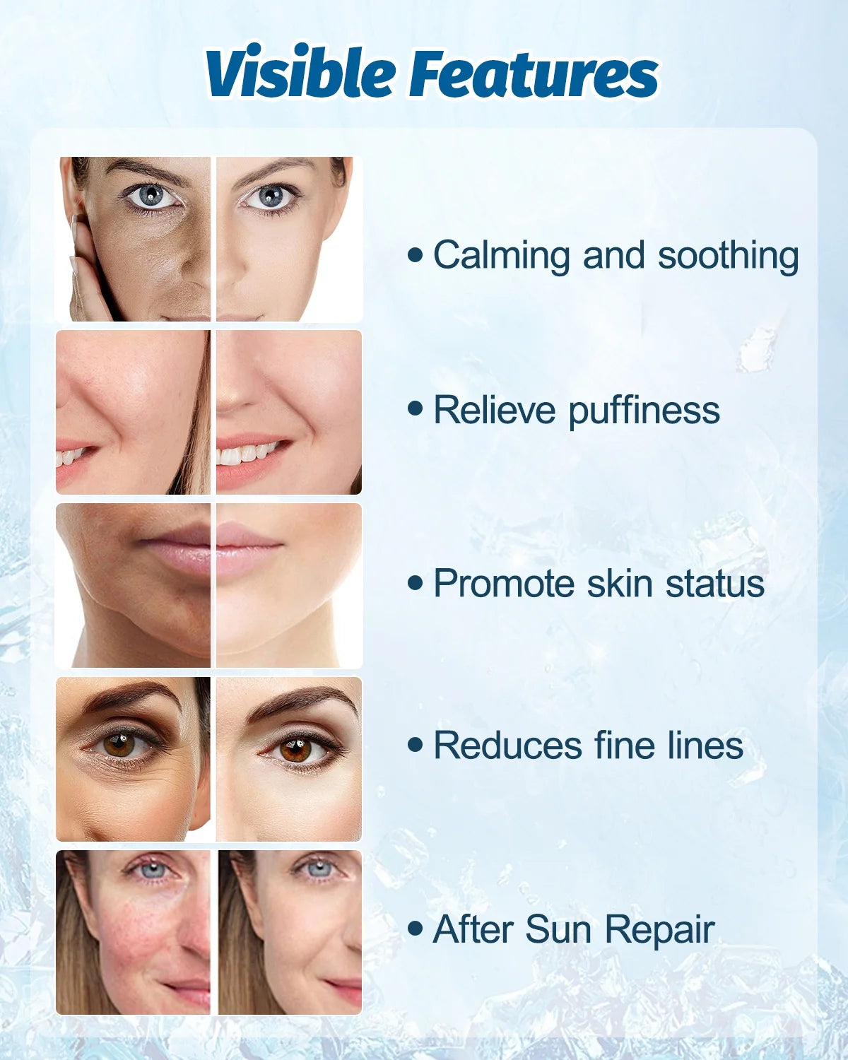 Facial Ice Roller for Face, 2 Ice Globes for Long Lasting Cold,Face&Eye Roller for Puffy Eyes and Cold Massage for Migraines,Gift for Her