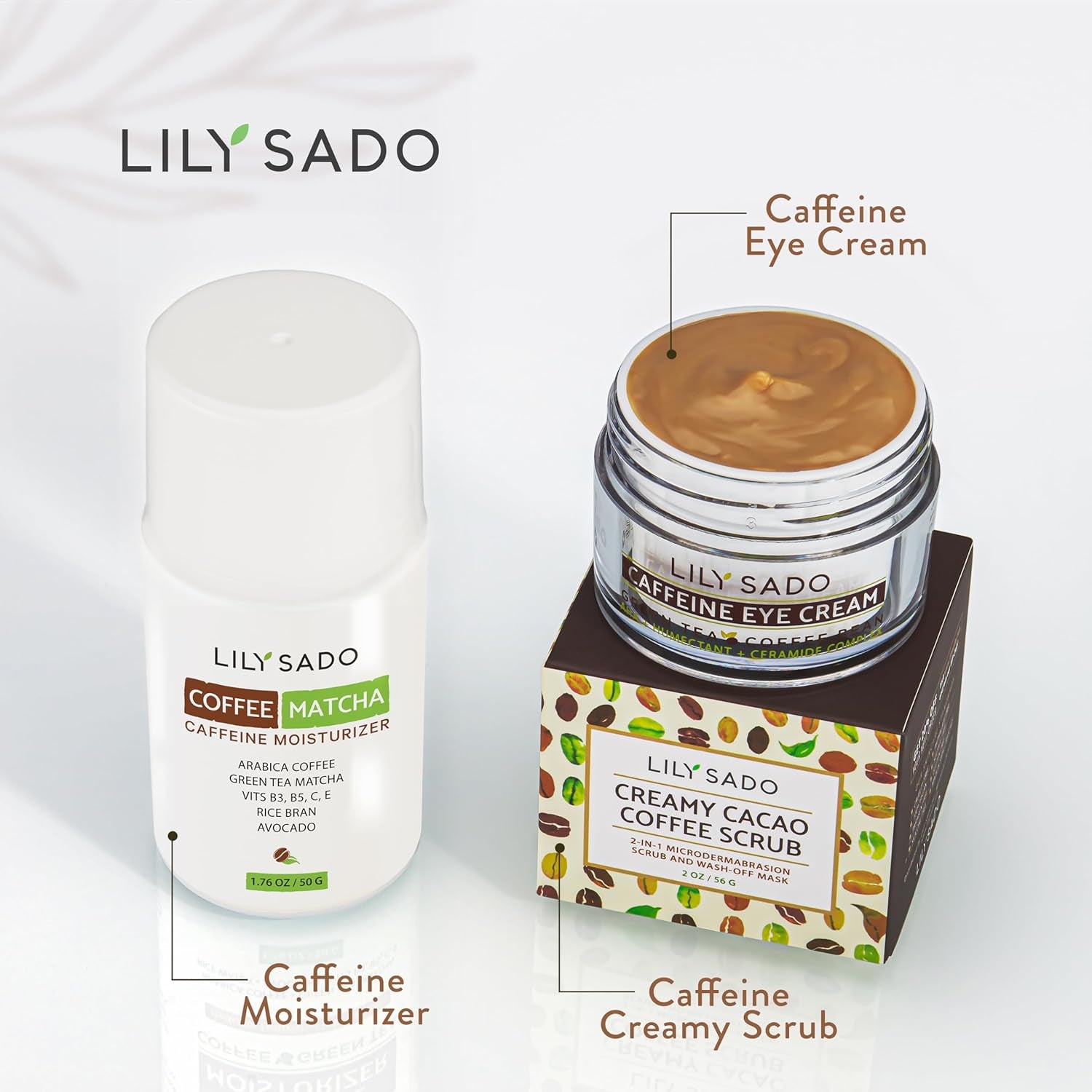 TEA+C™ Coffee & Matcha Caffeine EYE CREAM - Anti-Aging Vegan Natural Eye Repair Moisturizer Lotion W Arabica Coffee Beans + Green Tea - Prevents Undereye Wrinkles, Puffiness, Dark Circles