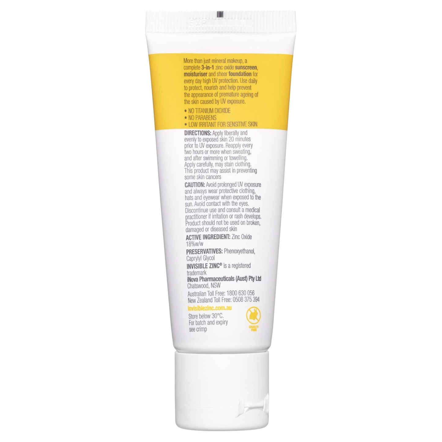Zinc Tinted Daywear (Medium) SPF 30+ UVA-UVB 50G