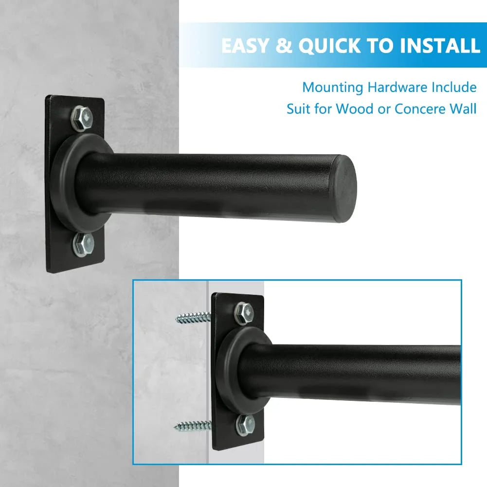 6PCS Olympic Plate Wall Rack – Heavy-Duty 2-Inch Weight Plate Storage, 300Lb Capacity for Home and Commercial Gyms