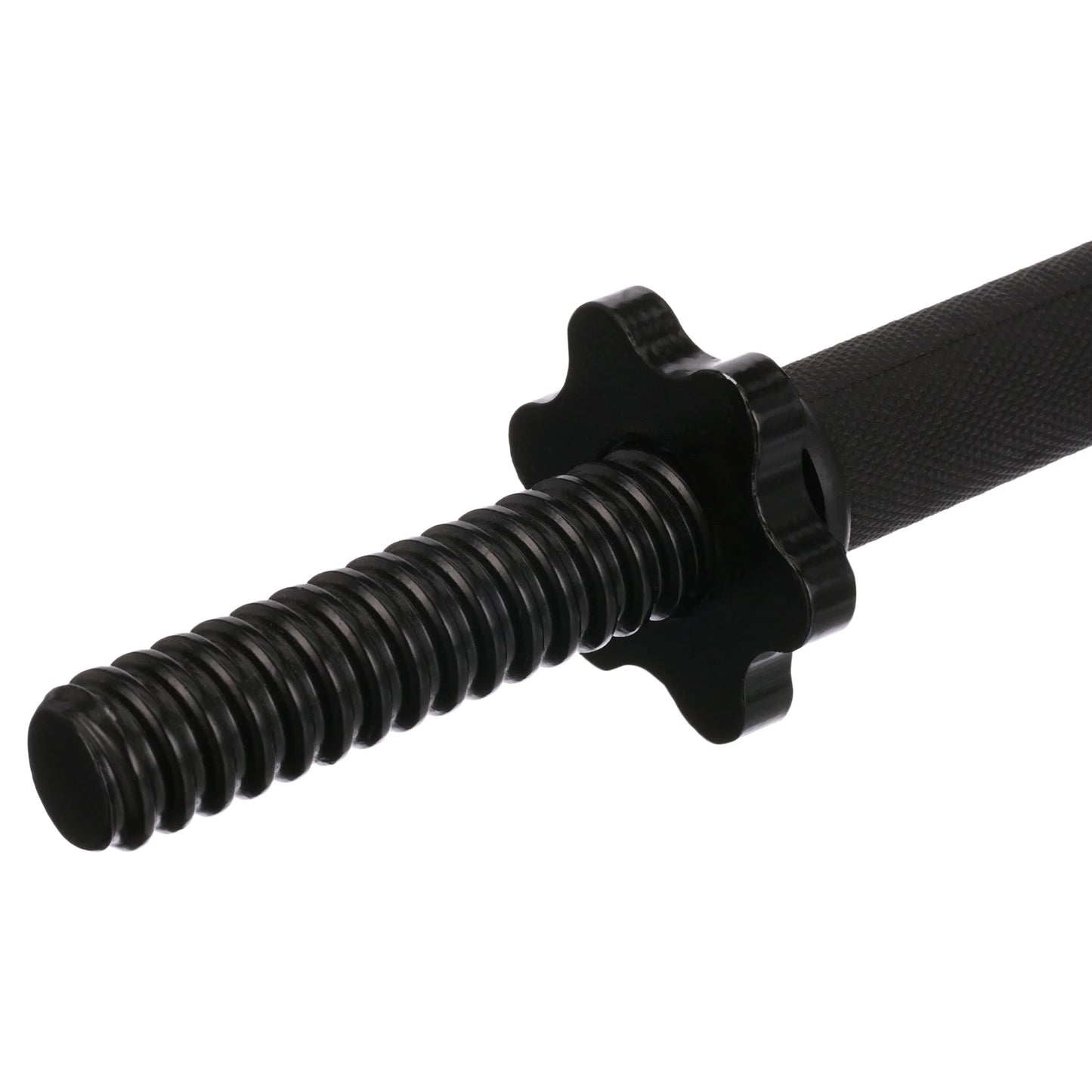 Barbell Standard 14" Dumbbell Handle with Spinlock Collars, Single, Black