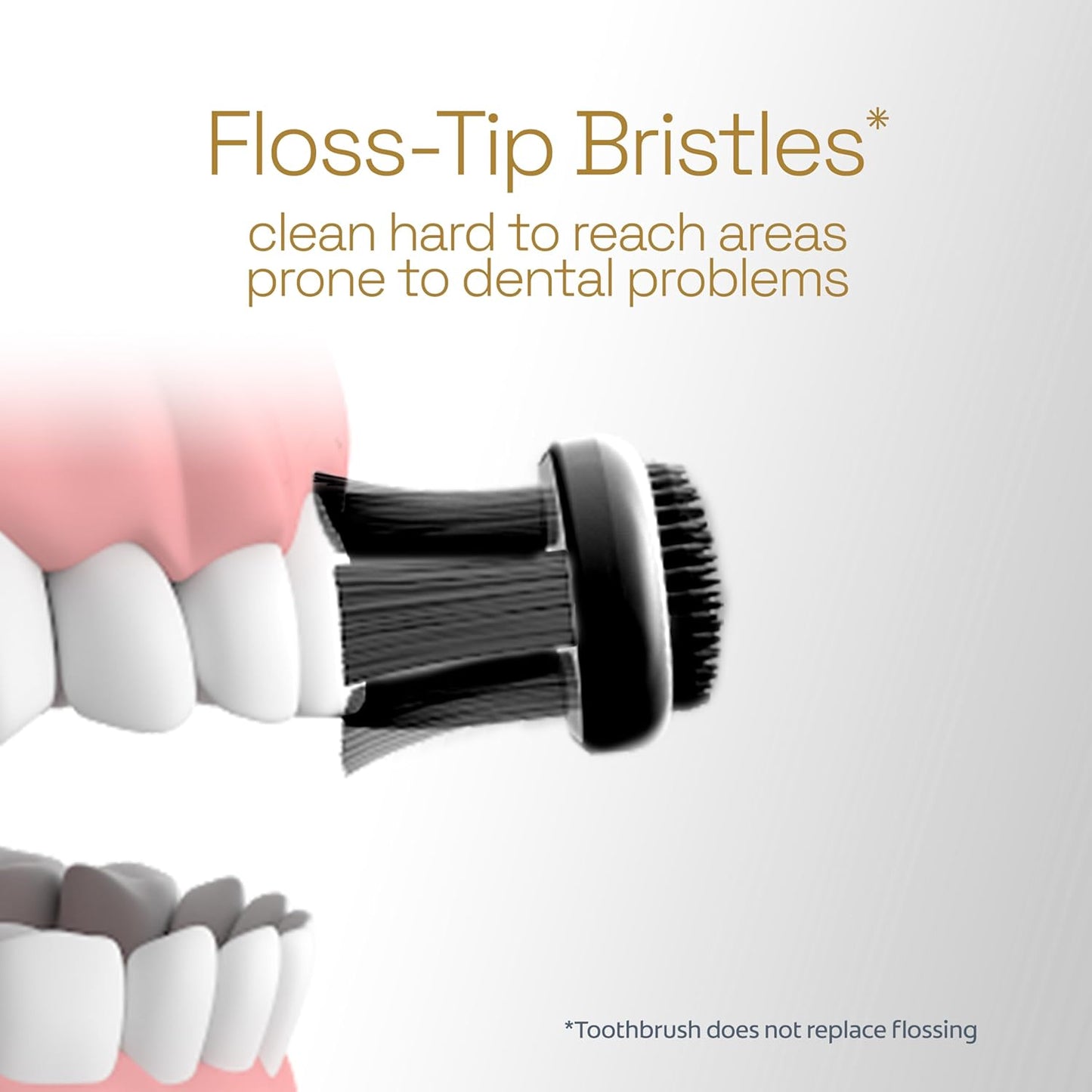 Total Active Prevention Soft Bristle Whitening Toothbrushes, Soft Toothbrush with Charcoal Infused Bristles, Helps Whiten and Reaches Deeper along the Gumline and between Teeth, Black, 2 Pack
