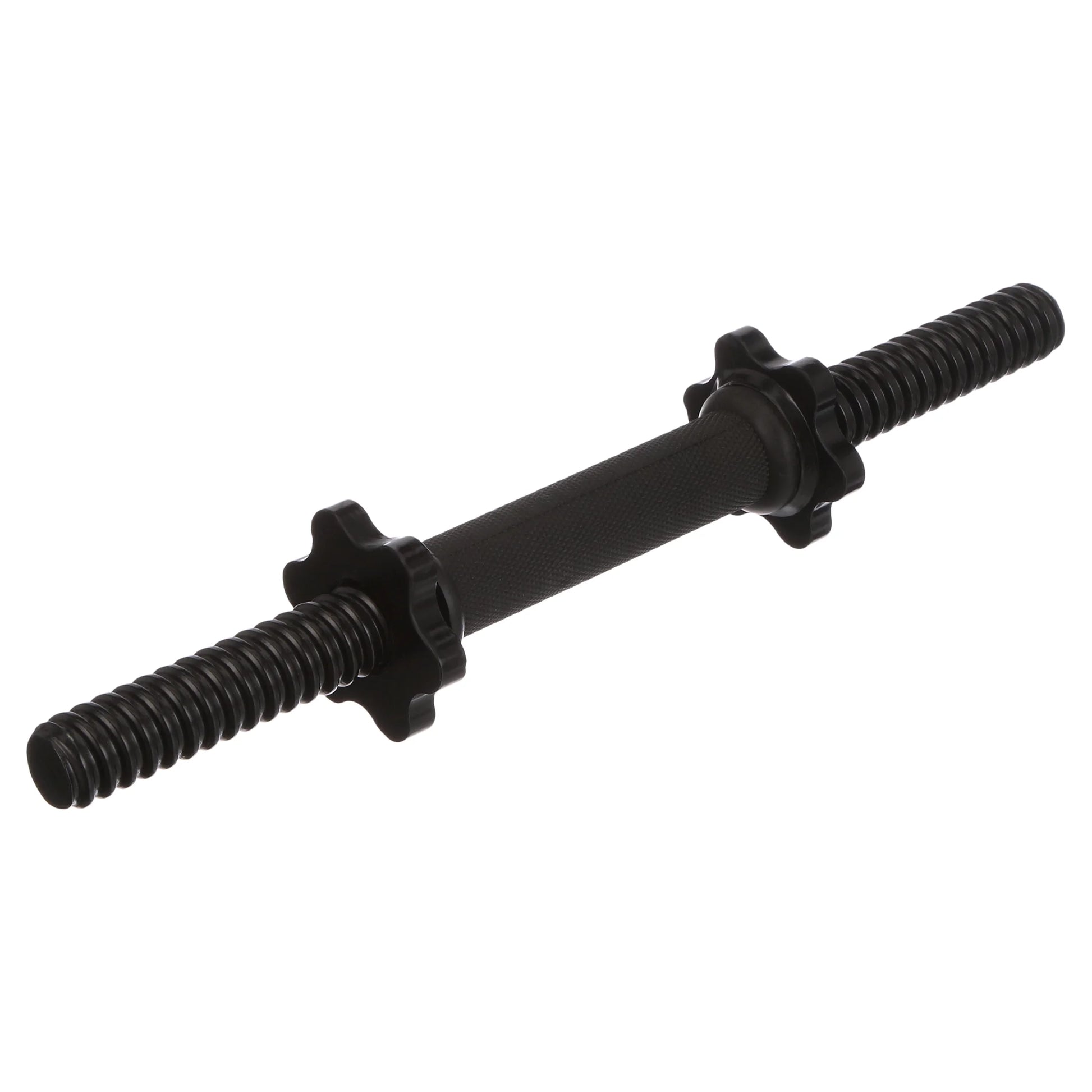 Barbell Standard 14" Dumbbell Handle with Spinlock Collars, Single, Black