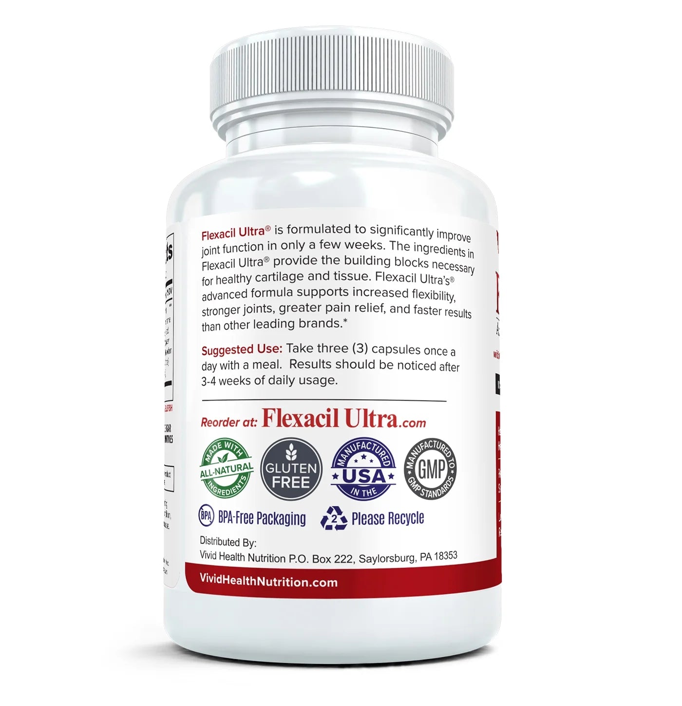 Ultra (2 Bottles) Joint Support Supplement with Glucosamine, Chondroitin & MSM, 120 Caps