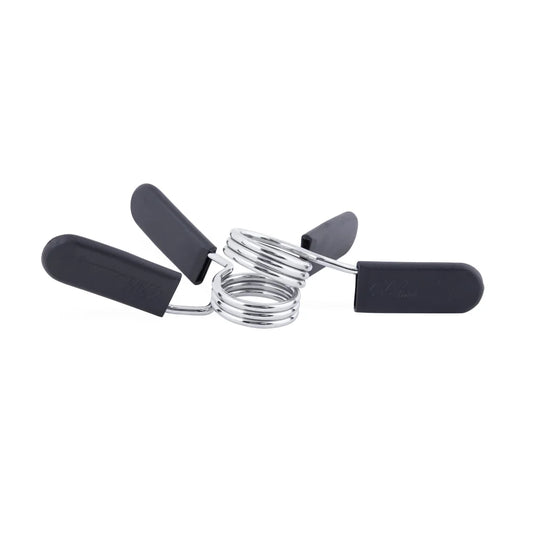 Barbell 1 In. Chrome Spring Clip Collar, Set of 2