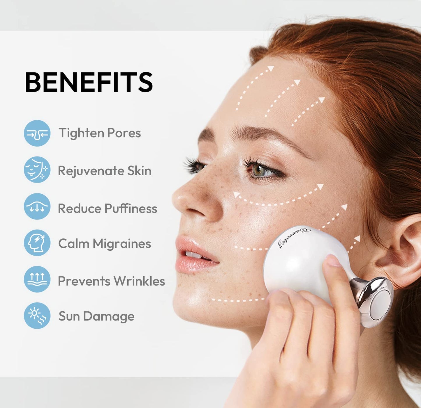 Carrotez Ice Roller for Face and Eye Facial Massage Tool, Cooling and Rolling Wo
