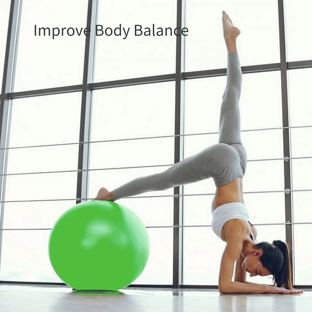 Cardio Drumming Equipment Set, Fitness Balance Ball with Pump & 3.2Oz Sticks, Aerobic Exercise Ball for Workouts, Stability, Pilates, Yoga, Pregnancy Gymnastics