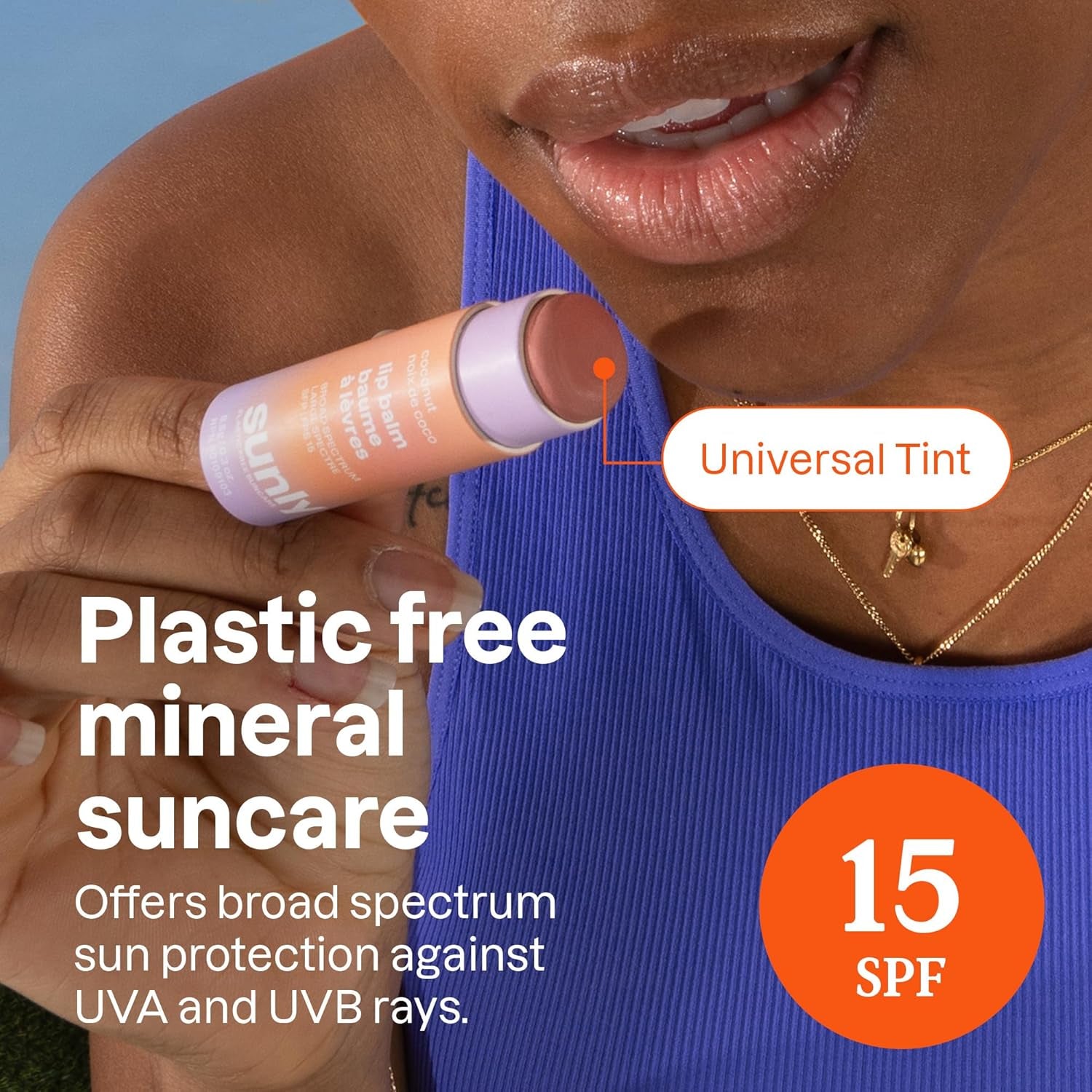 Bundle of  Mineral Sunscreen Stick with Zinc Oxide, SPF 30 + Tinted Mineral Sunscreen, Face Stick, SPF 30 + Lip Balm, SPF 15 + after Sun Stick, Mint & Cucumber