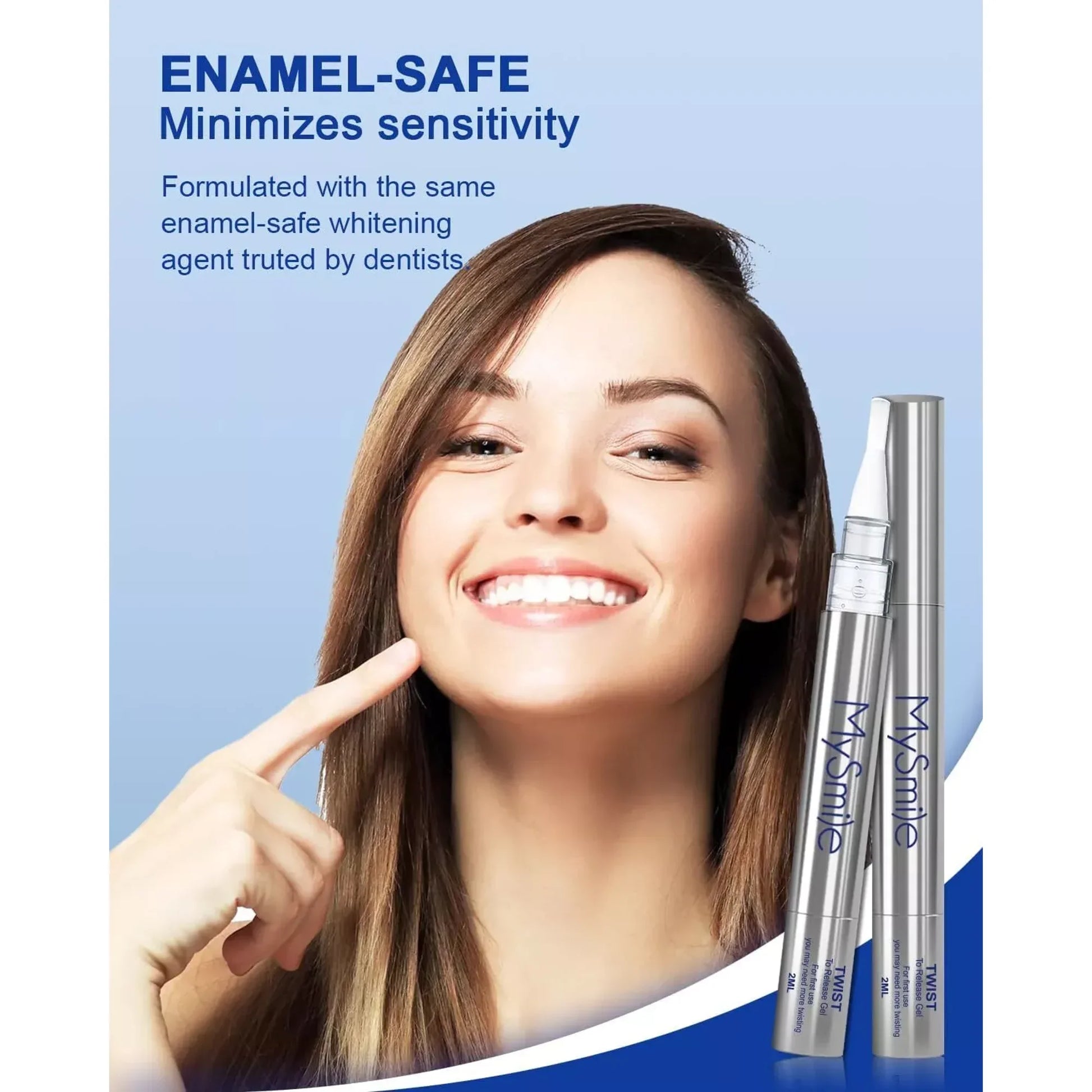 2Packs Deluxe Teeth Whitening Kit with 28-LED Light, 8X Teeth Whitening Pen Whitening Gel Refills, 10Mins Results, Remove 10 Years of Stains